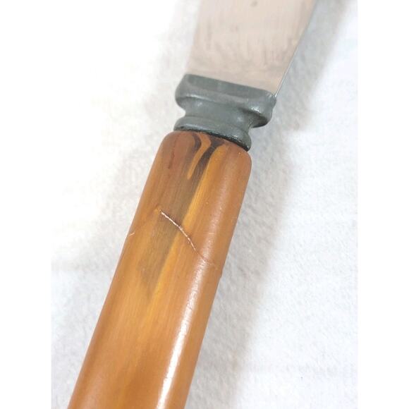 Vintage Washington Forge Dinner Knives With Wood Holder Set Of 5 - Picture 11 of 14